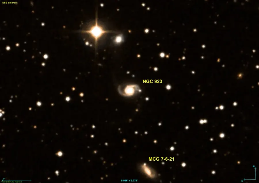 La carte NGC 923