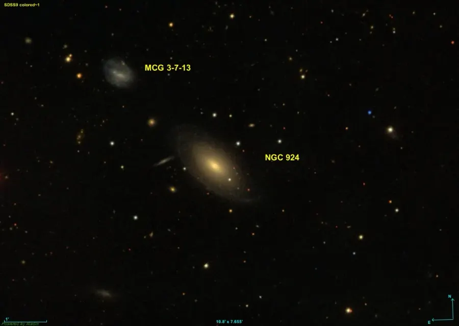 La carte NGC 924
