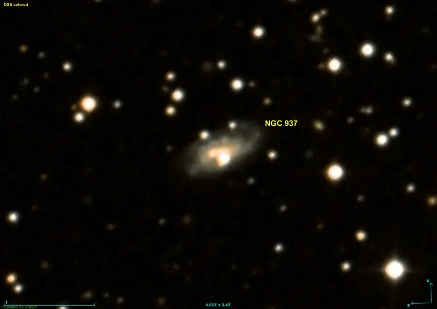 La carte NGC 937