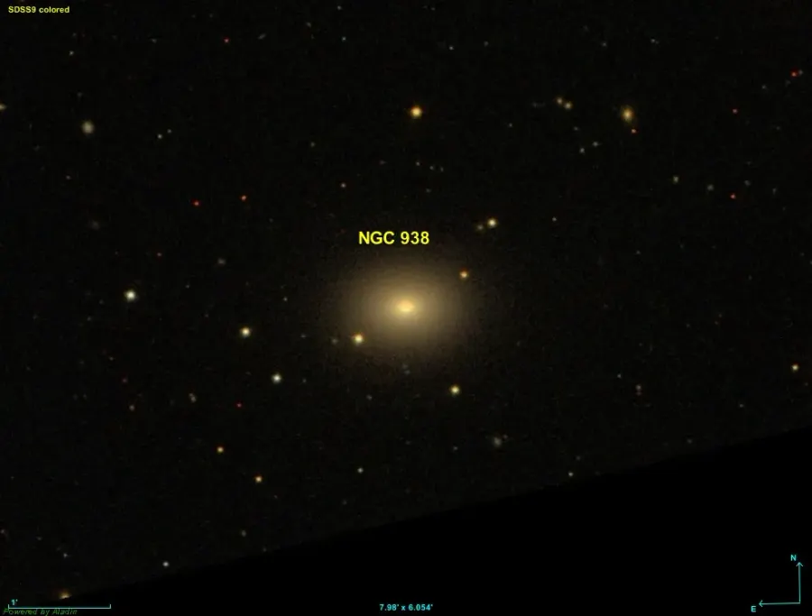 La carte NGC 938