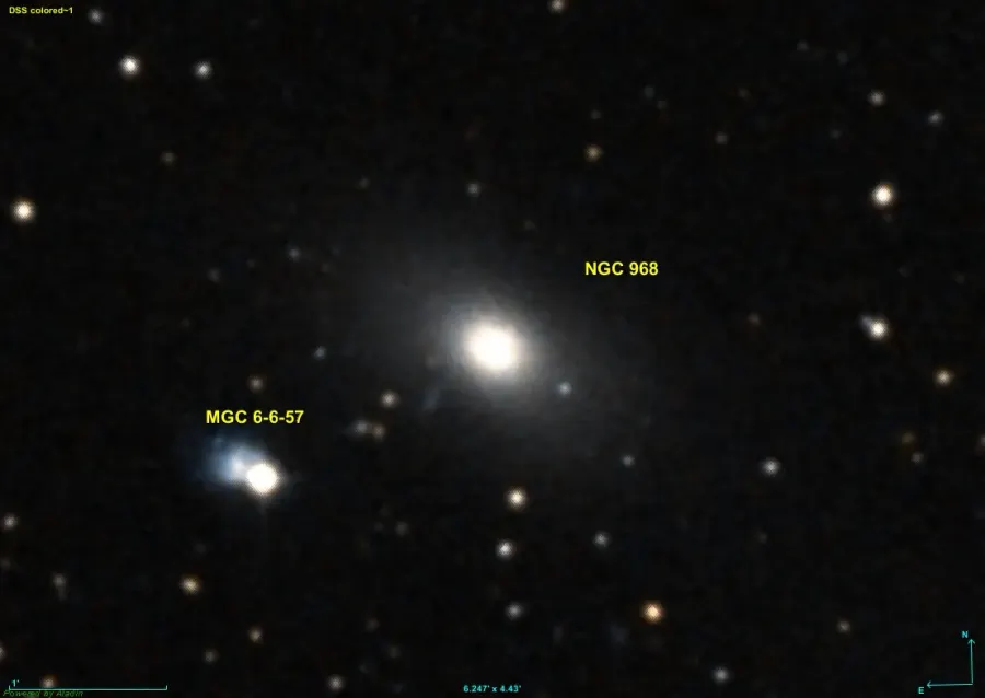 La carte NGC 968