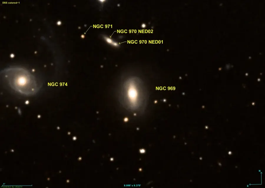La carte NGC 969