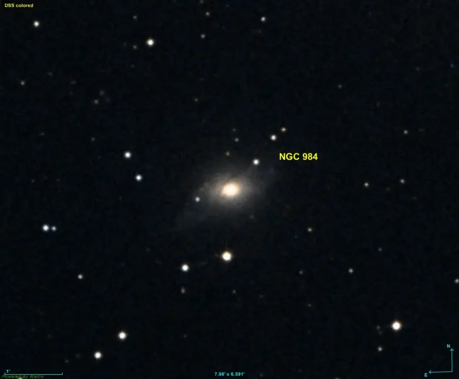 La carte NGC 984