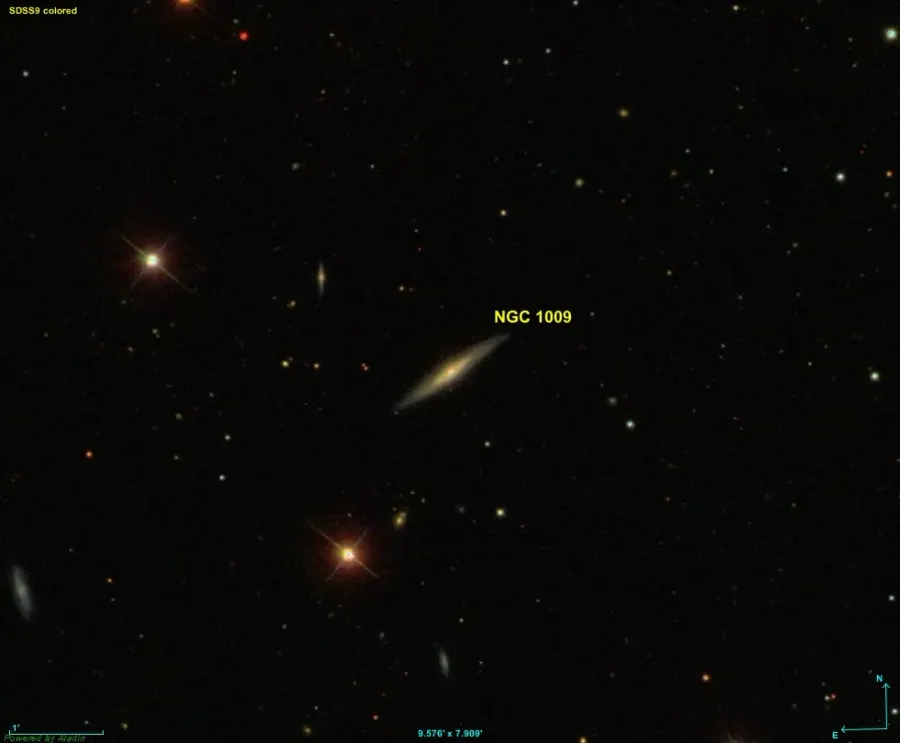 La carte NGC 1009