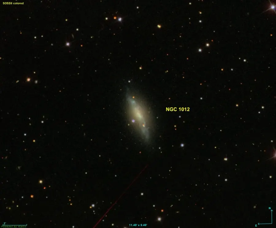 La carte NGC 1012