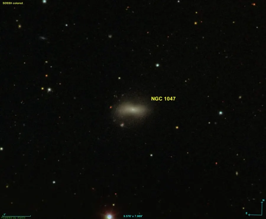La carte NGC 1047