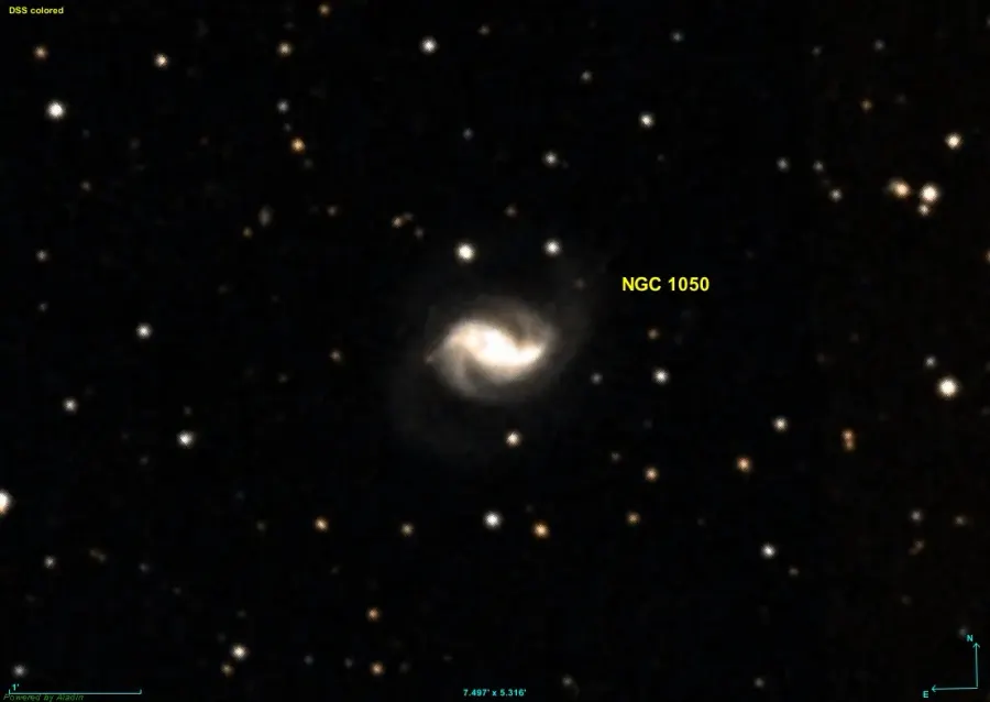 La carte NGC 1050