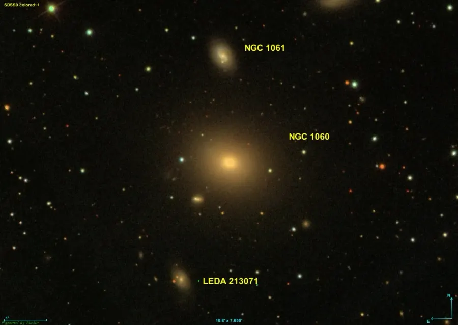 La carte NGC 1060
