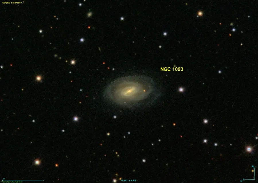 La carte NGC 1093