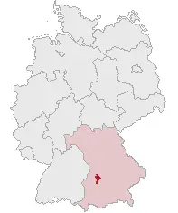 La carte Arrondissement d'Aichach-Friedberg