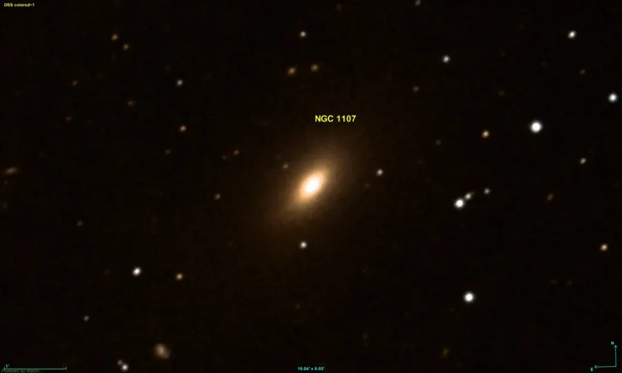 La carte NGC 1107