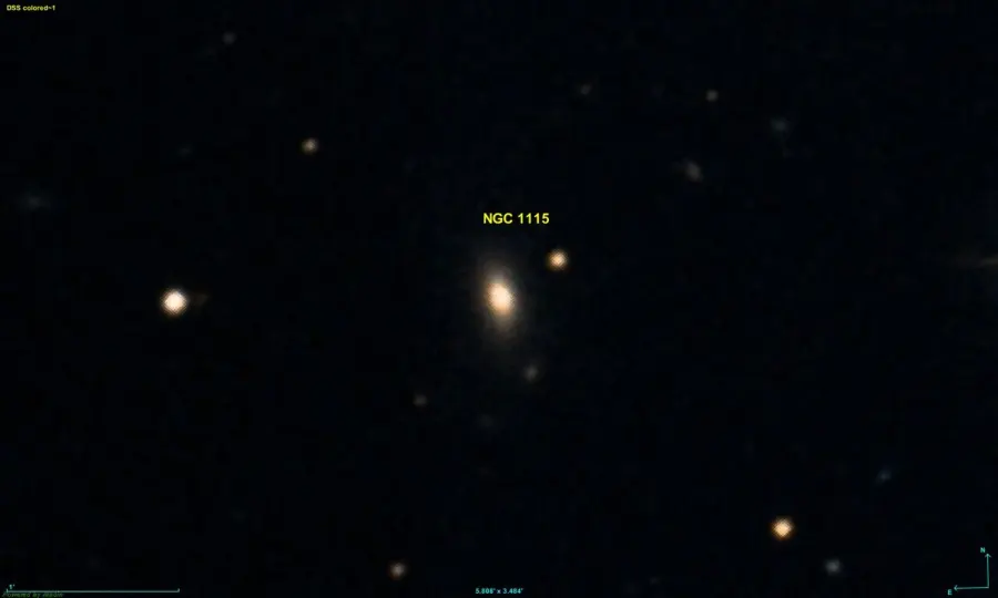 La carte NGC 1115