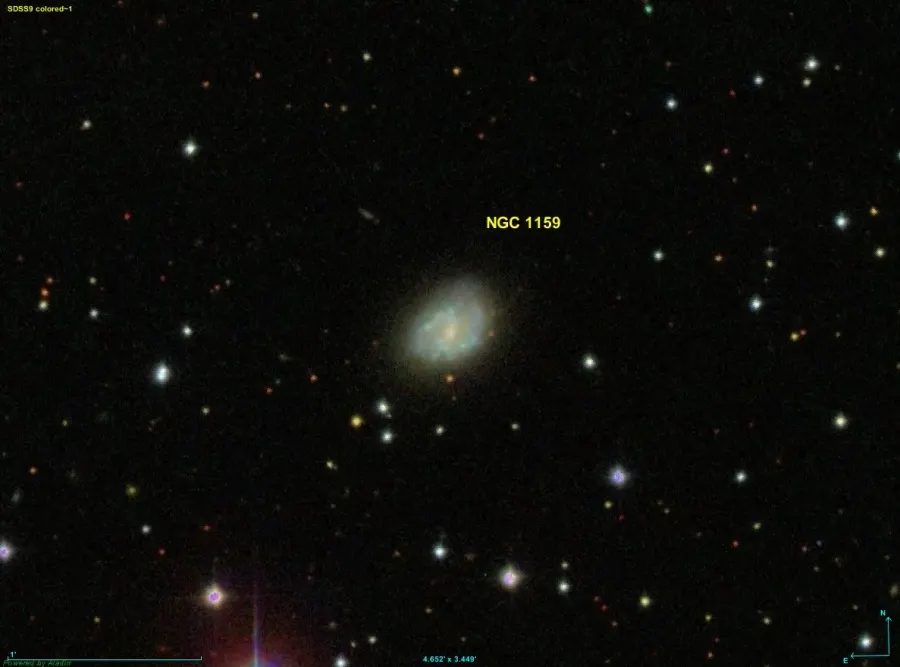 La carte NGC 1159