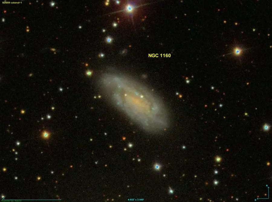La carte NGC 1160
