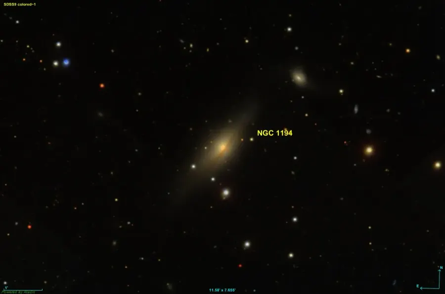 La carte NGC 1194