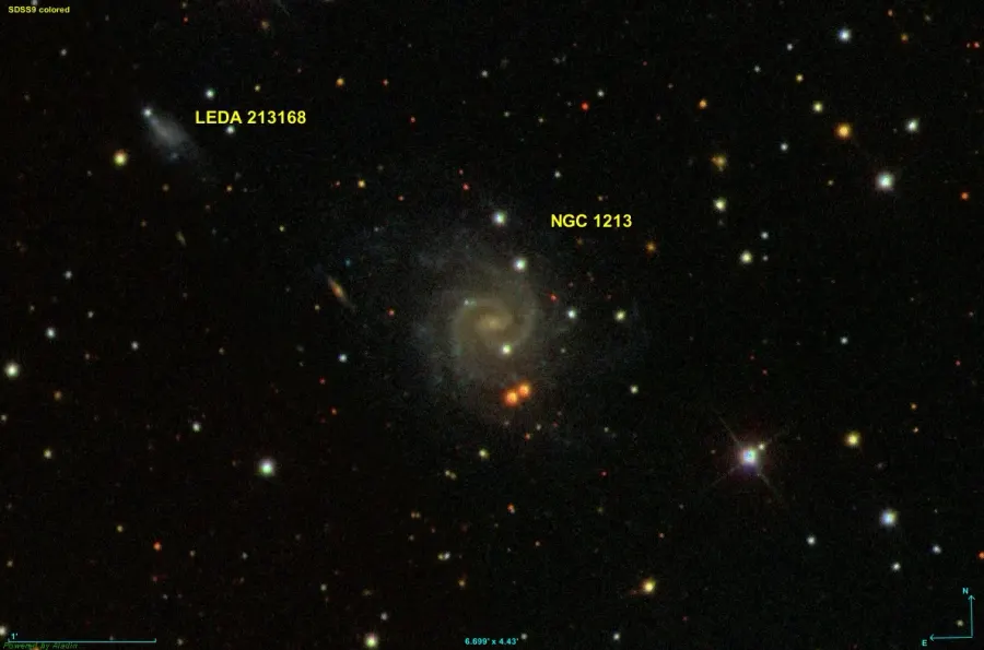 La carte NGC 1213