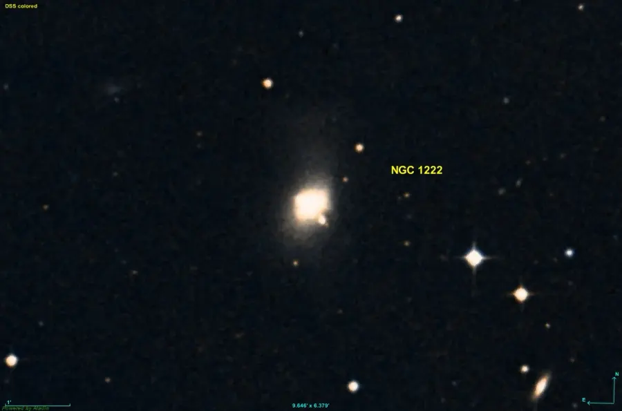 La carte NGC 1222