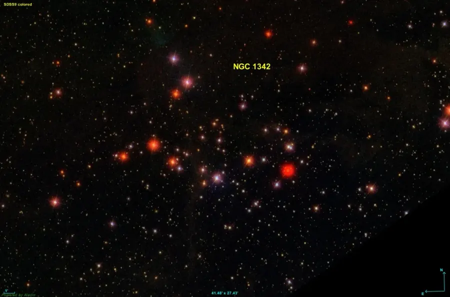 La carte NGC 1342