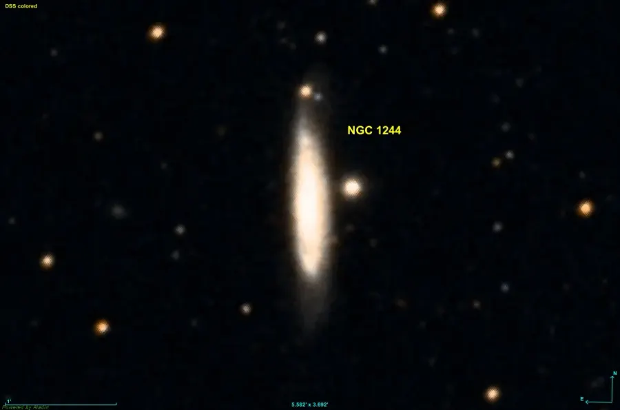 La carte NGC 1244