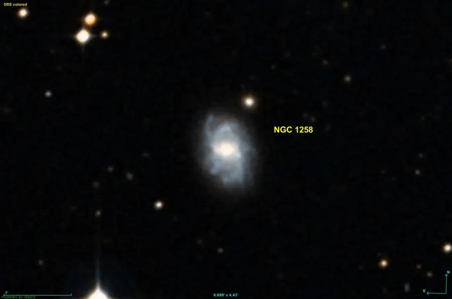La carte NGC 1258