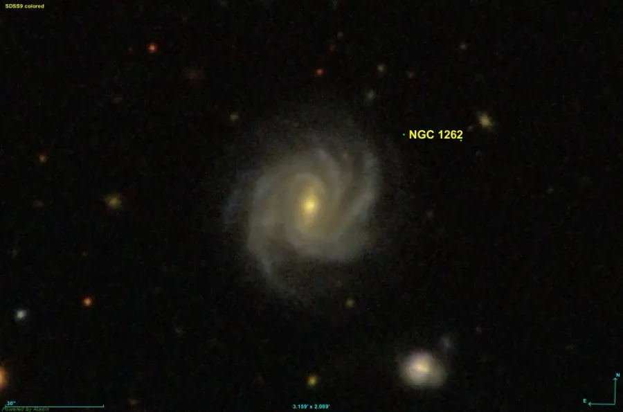 La carte NGC 1262