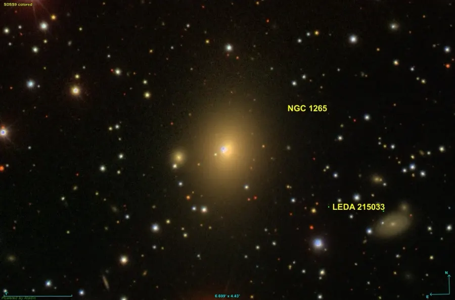La carte NGC 1265