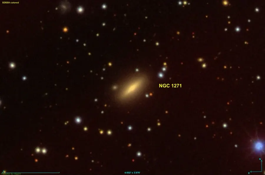 La carte NGC 1271