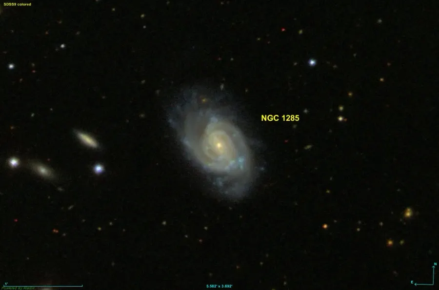 La carte NGC 1285