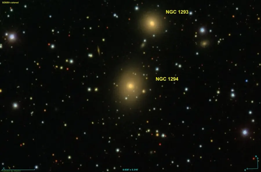 La carte NGC 1294