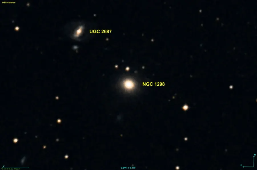 La carte NGC 1298