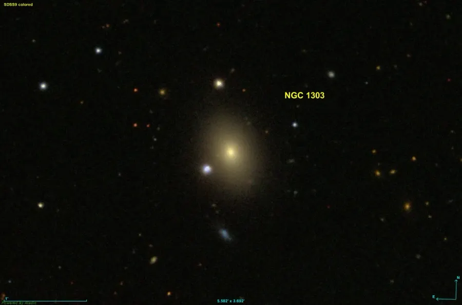 La carte NGC 1303