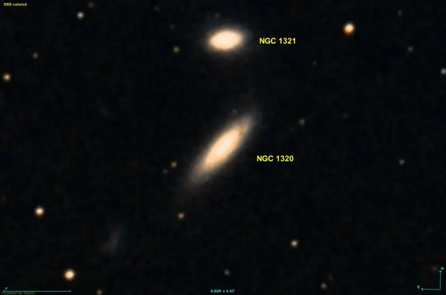 La carte NGC 1320