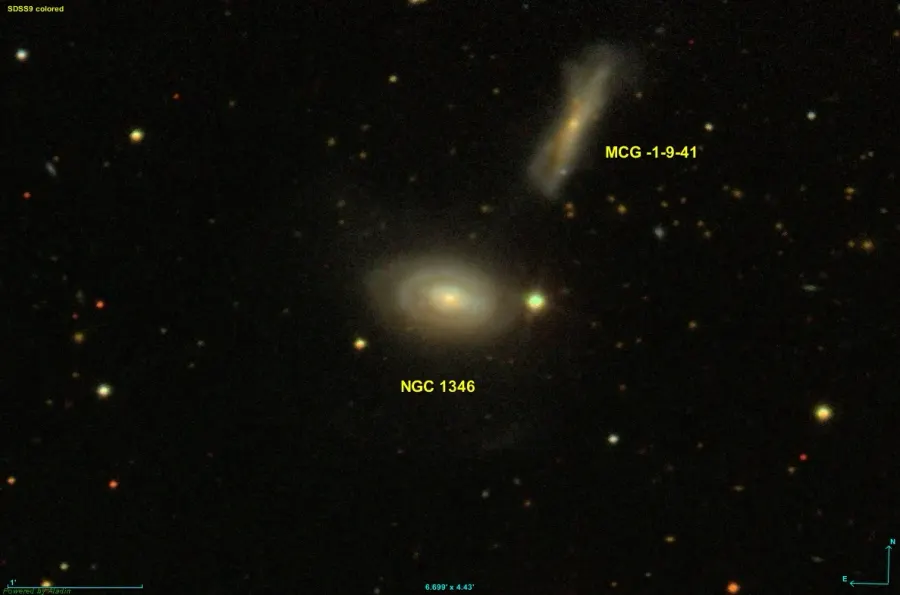 La carte NGC 1346