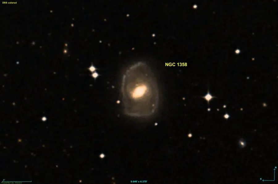 La carte NGC 1358