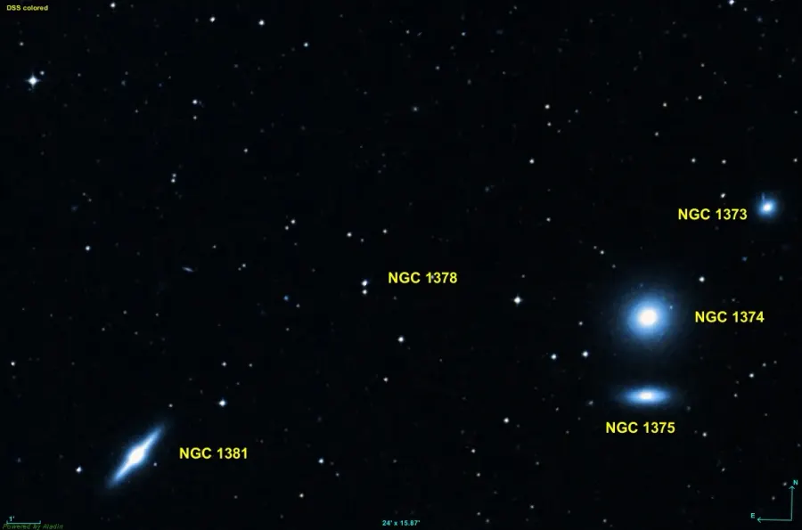 La carte NGC 1378