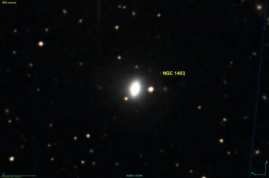 La carte NGC 1403