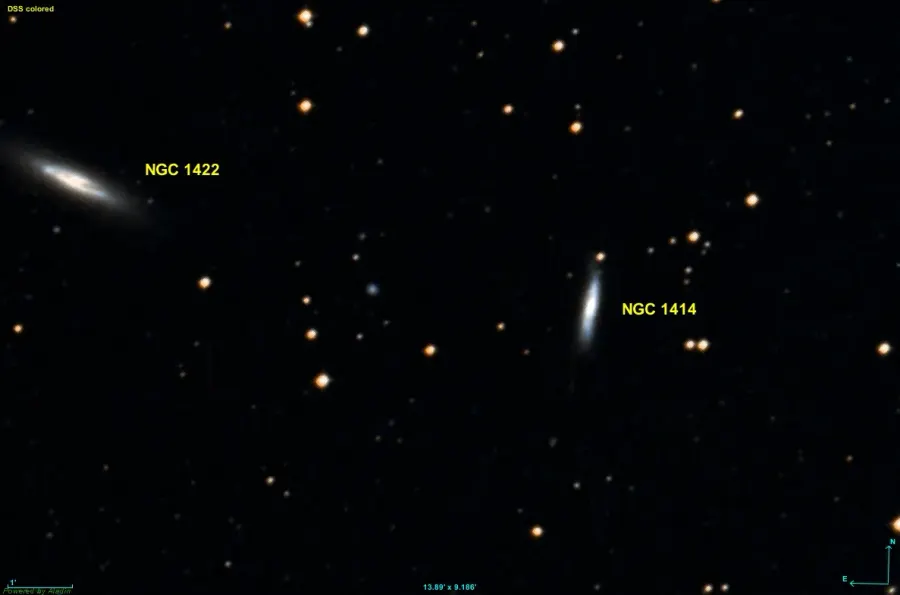 La carte NGC 1414