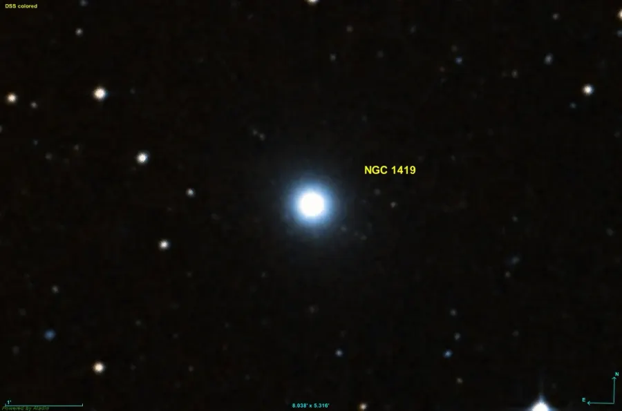 La carte NGC 1419