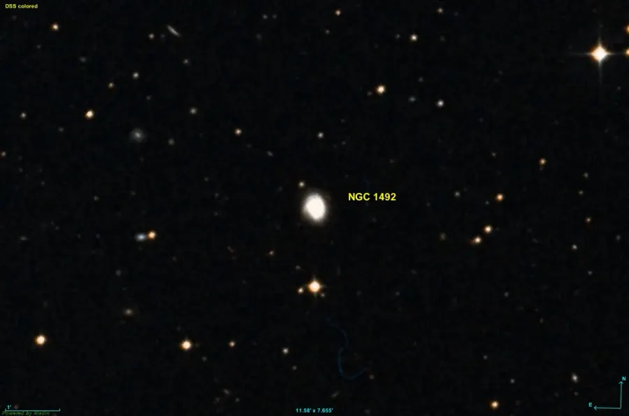 La carte NGC 1492