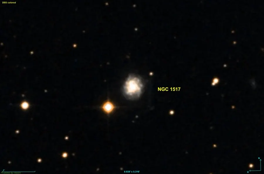 La carte NGC 1517