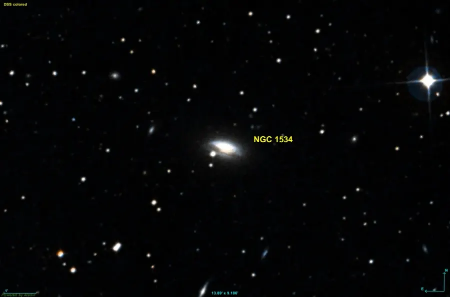 La carte NGC 1534
