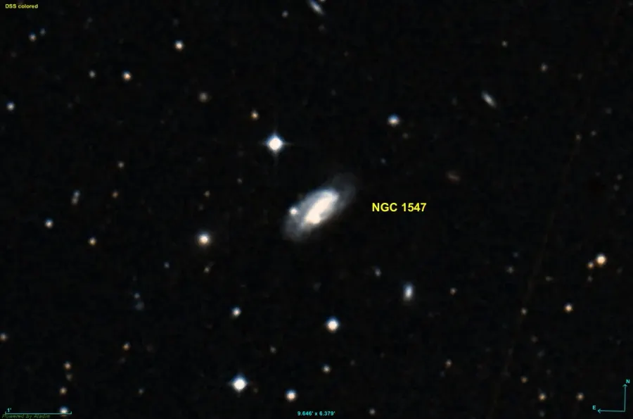 La carte NGC 1547