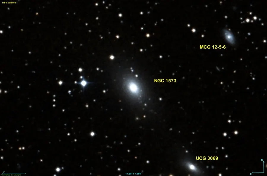 La carte NGC 1573