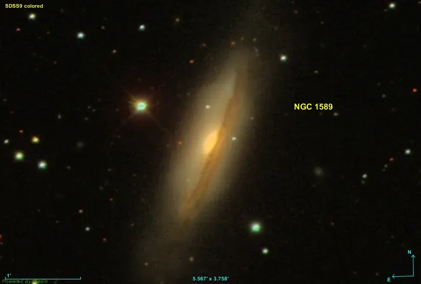 La carte NGC 1589