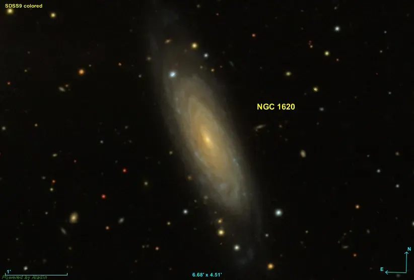 La carte NGC 1620