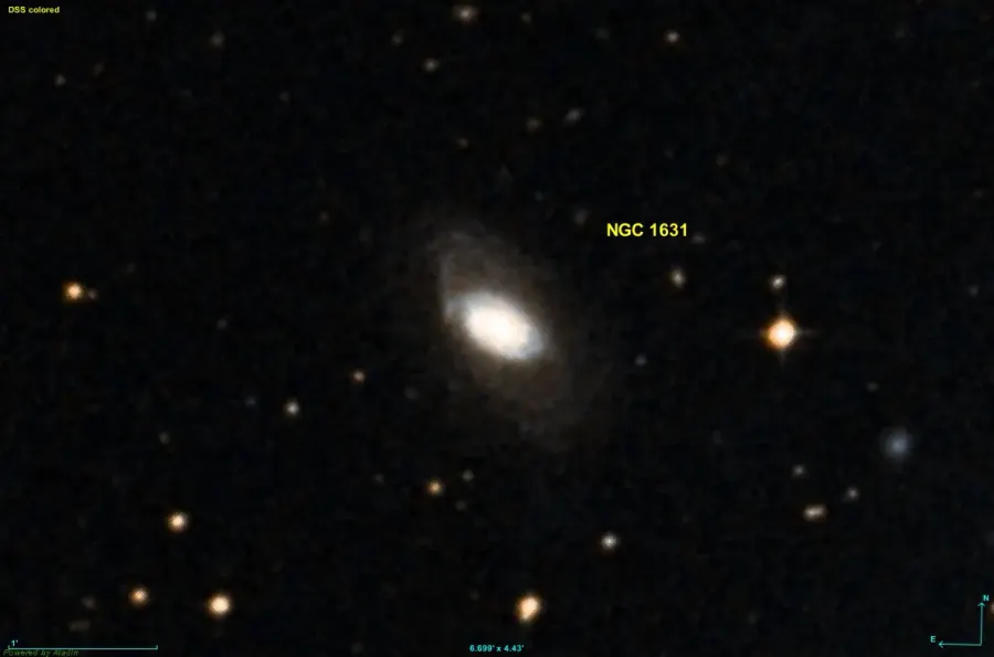 La carte NGC 1631