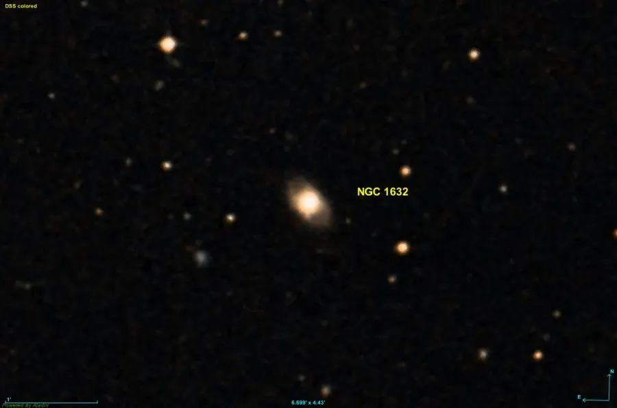 La carte NGC 1632