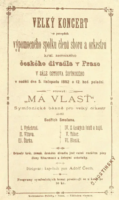 La carte Má Vlast