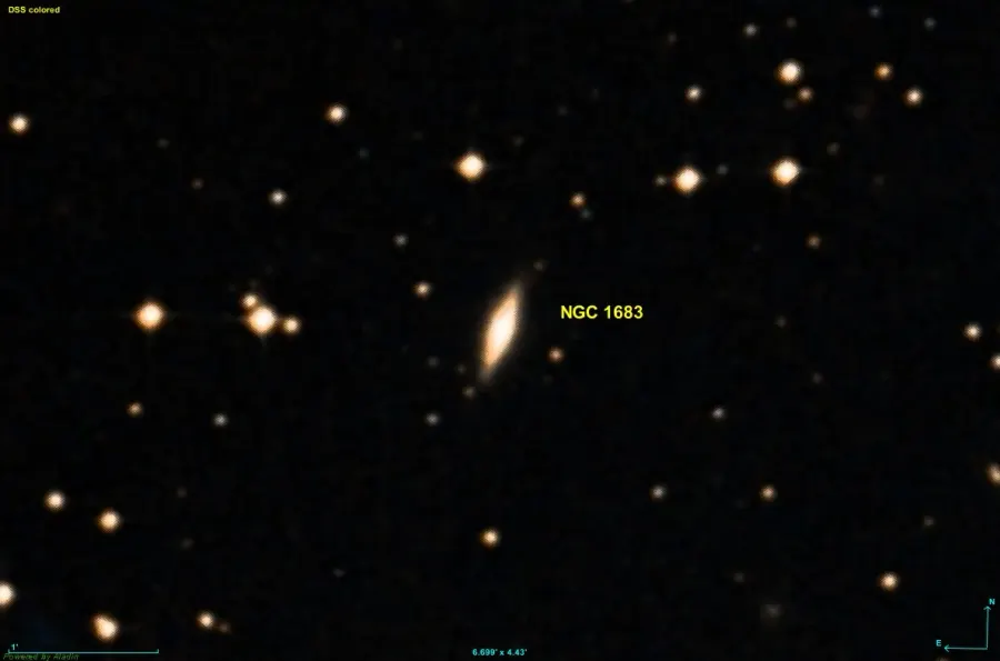 La carte NGC 1683