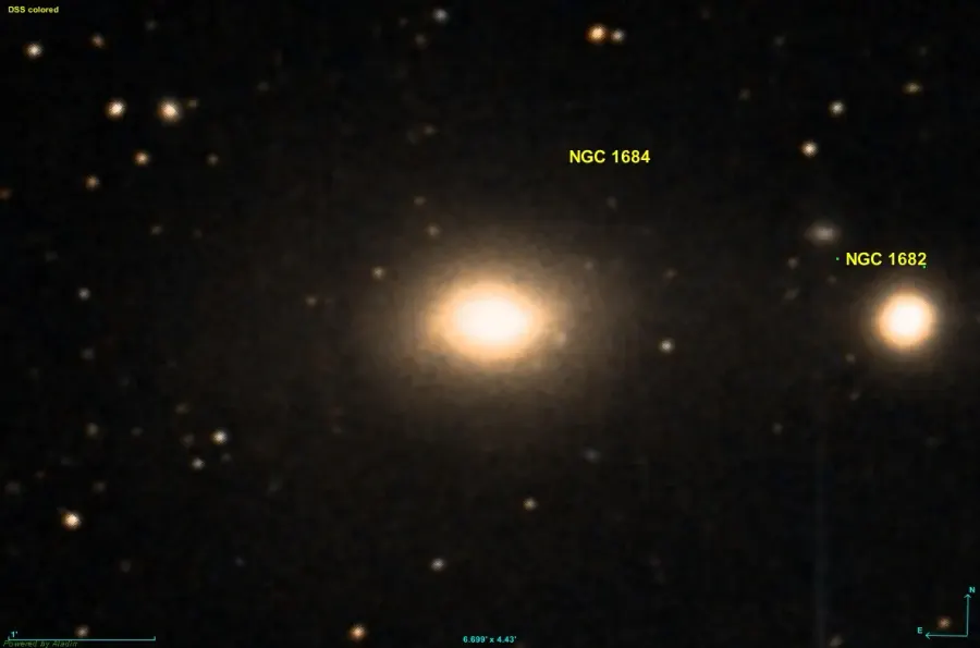 La carte NGC 1684